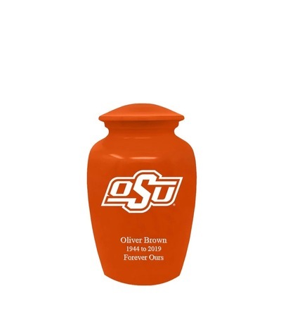Oklahoma State University Cowboys Orange Keepsake Urn