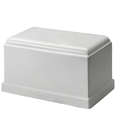 Olympus White Marble Cremation Urn