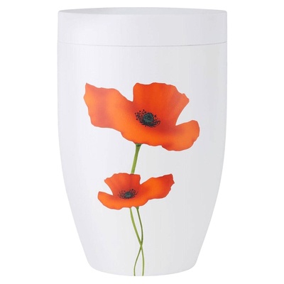 Orange Poppy Cremation Urn