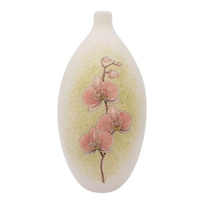 Pink Orchids Ceramic Cremation Urn