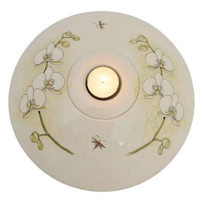 Orchids Ceramic Bowl Urn