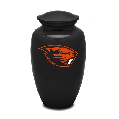 Oregon State Beavers Black Cremation Urn