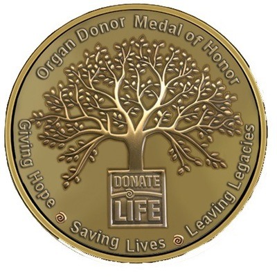 Organ Donor Medal of Honor Medallion