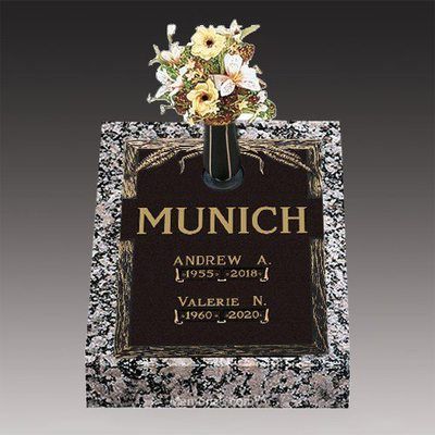 Our Love Lives On Companion Deep Bronze Headstone 16 x 24