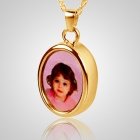 Oval Picture Cremation Pendant II