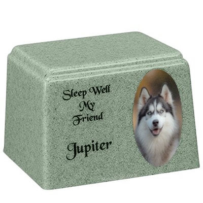 Oval Cultured Pet Photo Urns