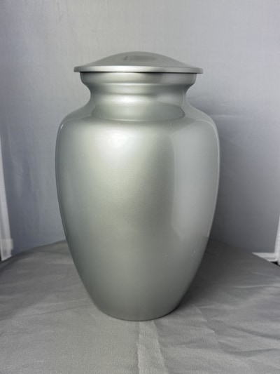 Oversized Silver Cremation Urn
