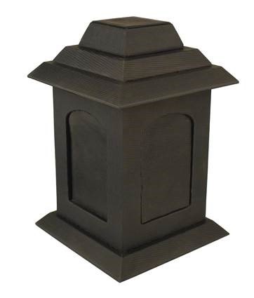 Pagoda Matte Black Cremation Urn