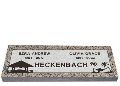 Paradise Companion Granite Headstone 40 x 14