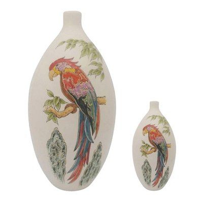 Parrot Ceramic Cremation Urns 