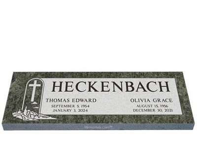 Pastures of Heaven Companion Granite Headstone 42 x 12