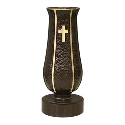 Patrician Grave Marker Vase With Cross
