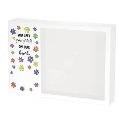 Paw Prints Pet Shadow Box Urn