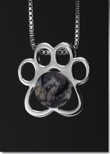 Gray Paw Cremation Pendants