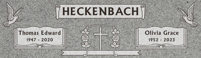 Peace & Love Companion Granite Headstone 36 x 12
