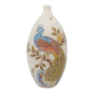 Peacock Ceramic Cremation Urn