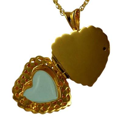 Pearl Photo Heart Cremation Jewelry II