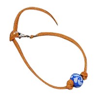 Blue Swirl Memory Bead Ash Bracelet