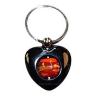 Black Heart Cremation Keychain 