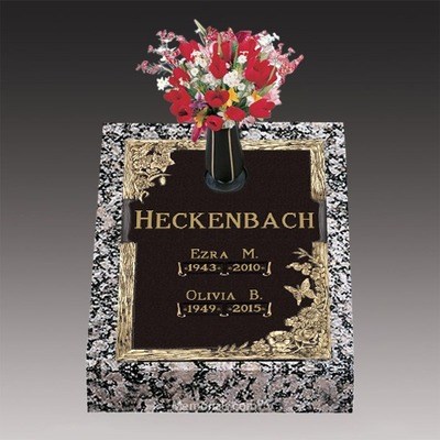 Perfect Refection Deep Bronze Headstone 24 x 30