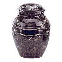Black Pet Marble Urn