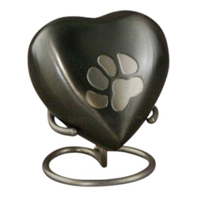 Paw Print Slate Heart Pet Urn