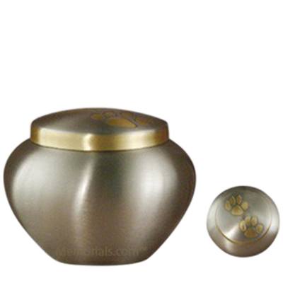 Paw Print Bronze Small Pet Urn