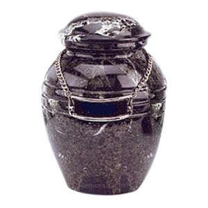 Black Pet Marble Small Urn