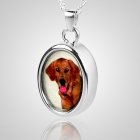 Oval Pet Picture Cremation Pendant