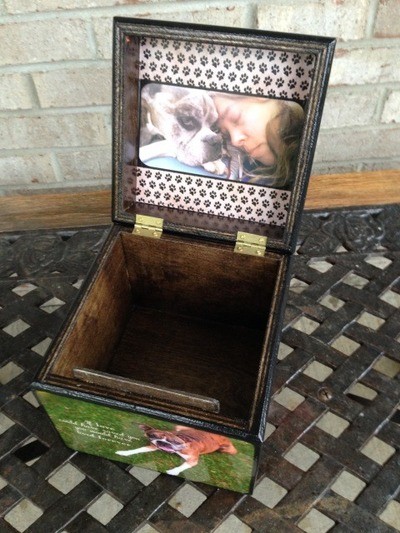 Photo Cube Large Pet Urn With Photo Lid 