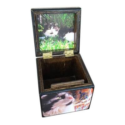 Photo Cube Medium Pet Urn With Lid Photo