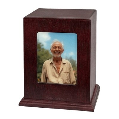 Picture Wood Cremation Urn