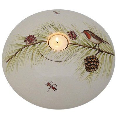 Pine Ceramic Bowl Urn