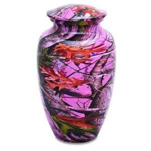 Pink Camo Cremation Urn