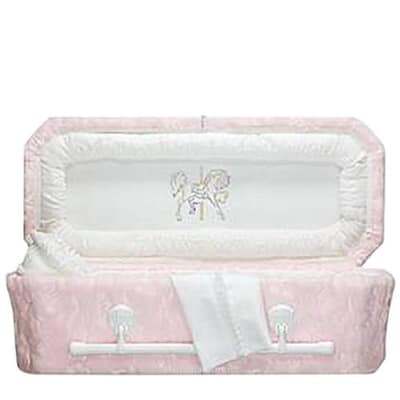 Pink Carousel Mini Child Casket