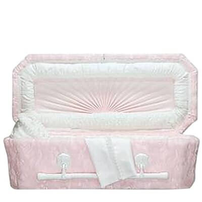 Pink Deluxe Mini Child Casket