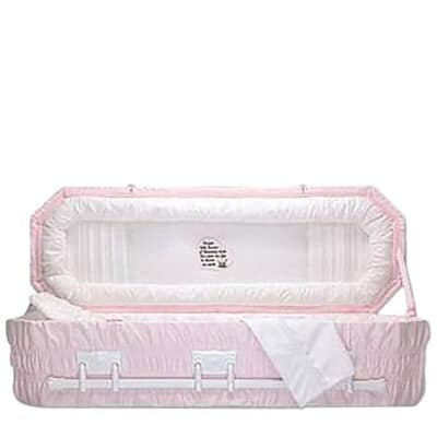 Pink Flower Medium Child Casket