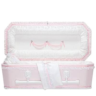 Pink Love Premie Child Casket