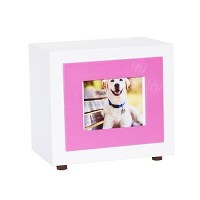 Pink Paw Large Photo Pet Urn