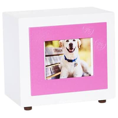 Pink Paw Photo Pet Urns