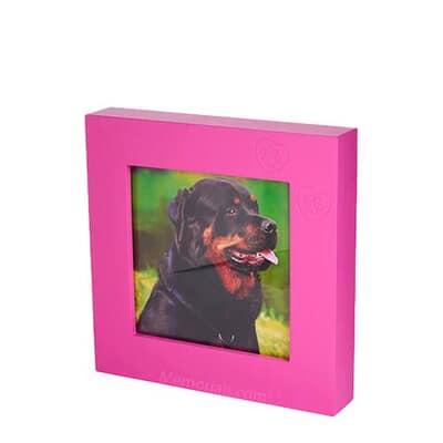 Pink Paw Print Small Photo Frame Cremation Urn