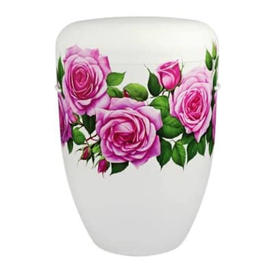 Pink Rose Biodegradable Cremation Urn
