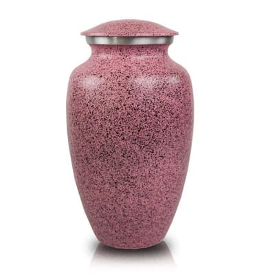 Pink Speckled Cremation Urn