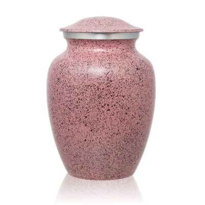 Pink Speckled Small Cremation Urn