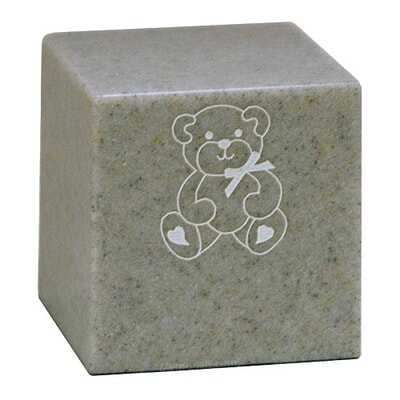 Platinum Gray Granite Baby Cremation Urn