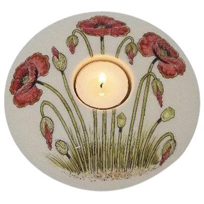 Poppies Ceramic Bowl Urn