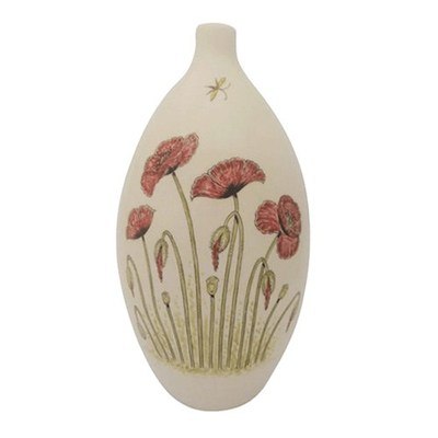 Poppies Ceramic Cremation Urn