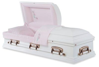 Primrose White Wood Casket