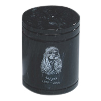 Black Large Pet Marble Urn