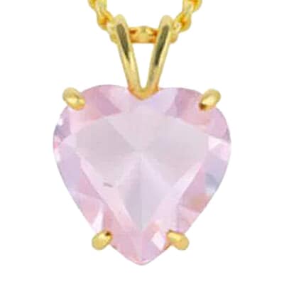 Princess Heart Cremation Crystal Necklace